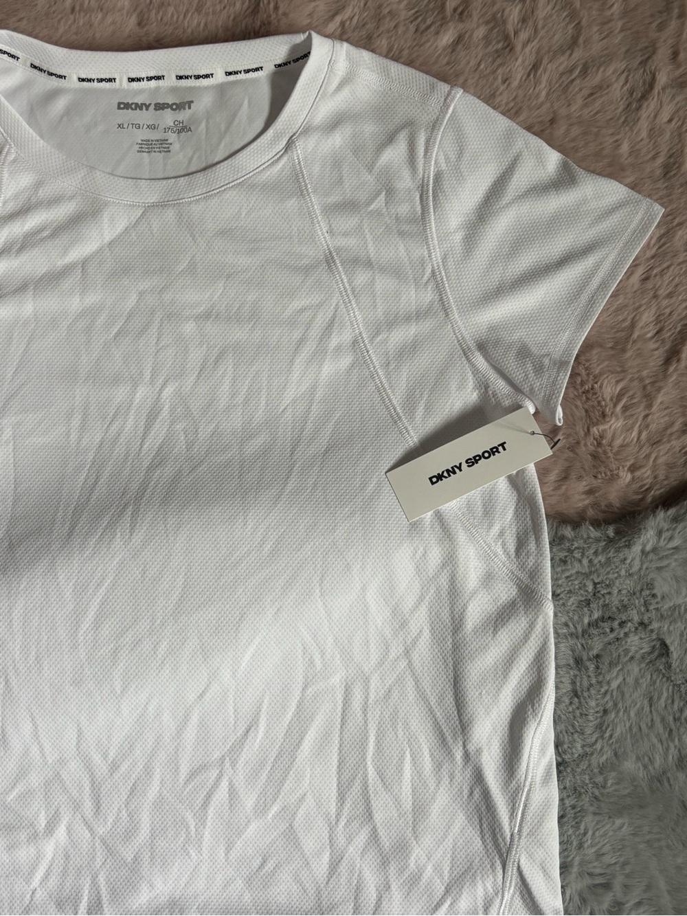 Dkny sport white short sleeve active top